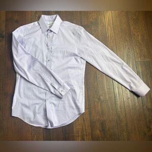 Men's Light Purple Calvin Klein Dress Shirt